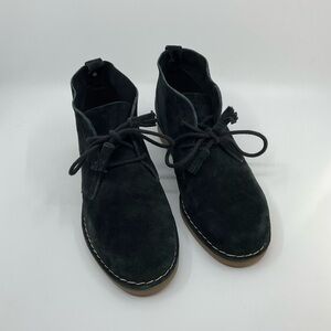 Hush Puppies | Black Suede Desert Boots | Dark Academia | 8.5